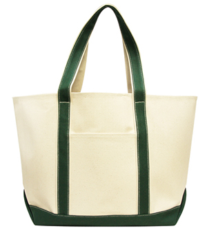 8872 Carmel Xl Boat Tote- Natural & Forest - One Size