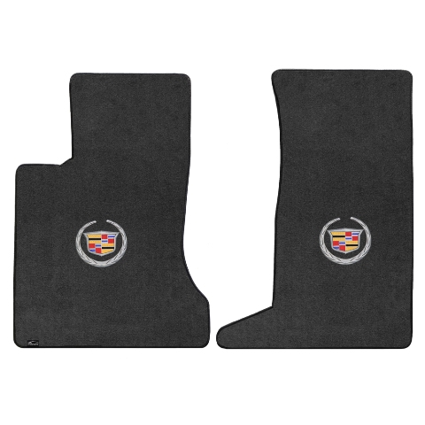 SRX Awd V6 2006-2009 2 Piece Ebony Velourtex Cadillac Logo Mat