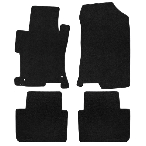 Accord Sedan 2008-2012 4 Piece Black Velourtex Plain Mat - Black