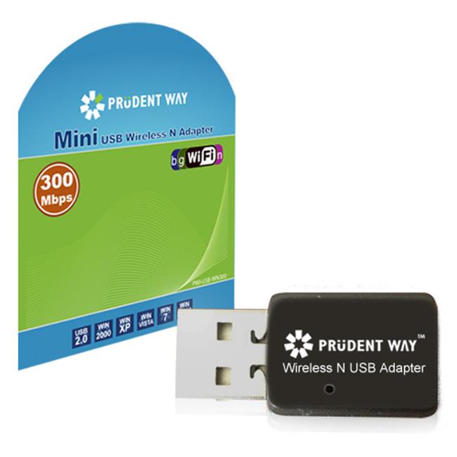 Prudent Way PWI-USB-WN300 USB 2.0 To Wirless N Mini USB Adapter up to 300Mbps