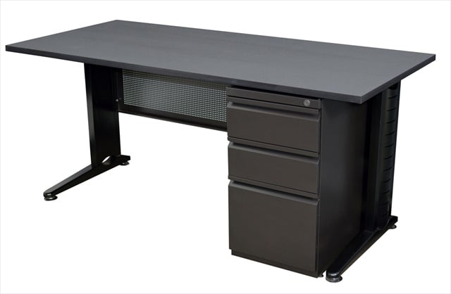 Picture of Regency MSP6630GY 66 In. Single Ped Desk - Grey