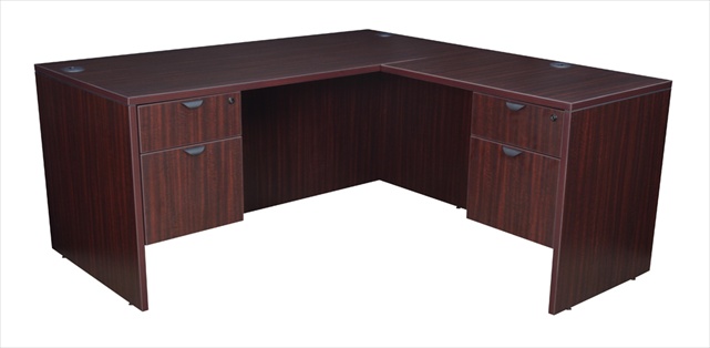 Picture of Regency LLD6630MH 66 In. Desk & Peds & Return - Mahogany