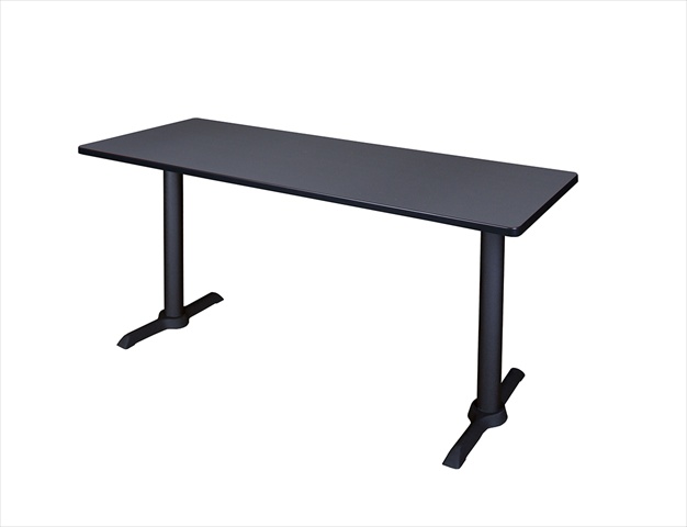 60 X 24 In. Cain T-Base Training Table - Grey