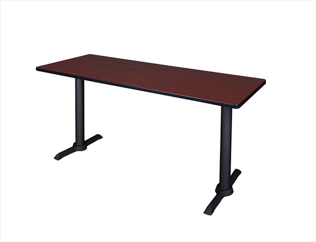 60 X 24 In. Cain T-Base Training Table - Mahogany