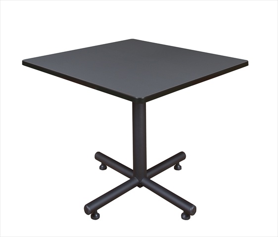 36 In. Square Kobe X Base Lunchroom Table - Grey