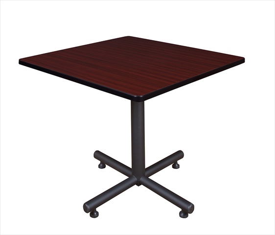 36 In. Square Kobe X Base Lunchroom Table - Mahogany