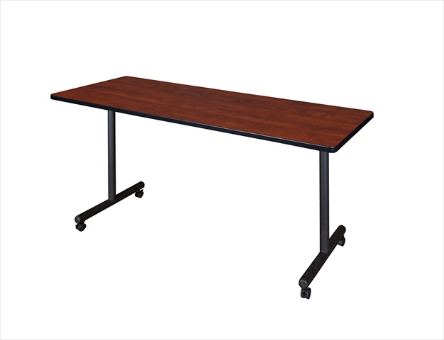 60 In. Kobe Mobile Rectangular Training Table - Cherry