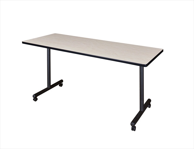 66 In. Kobe Mobile Rectangular Training Table - Maple