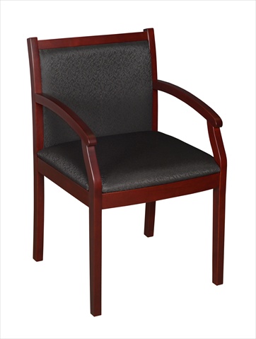 Picture of Regency 9875MHBK Regent Wood And Fabric Side Chair - Mahogany & Black