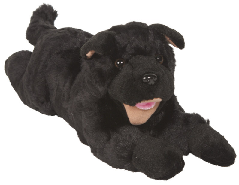 Picture of Sunny Toys NP8046T 18 In. Dog - Black Puppy- Lying- Animal Puppet