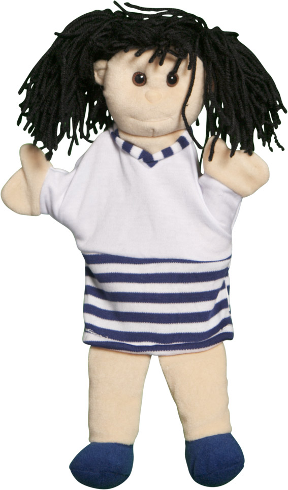 Picture of Sunny Toys PP5761 12 In. Black Haired Girl- Palm Puppet