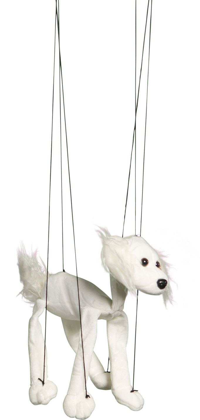 Picture of Sunny Toys WB347A 16 In. Baby Mutt - White&#44; Marionette Puppet