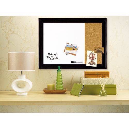Picture of Quartet 79283 17 x 23 In. Home Decor Magnetic Combination Board&#44; Dry-Erase & Cork&#44; Ebony Frame