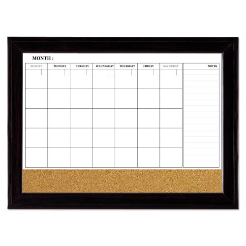 Picture of Quartet 79284 23 x 35 In. Home Decor Magnetic Combo Calendar Board&#44; Ebony Frame