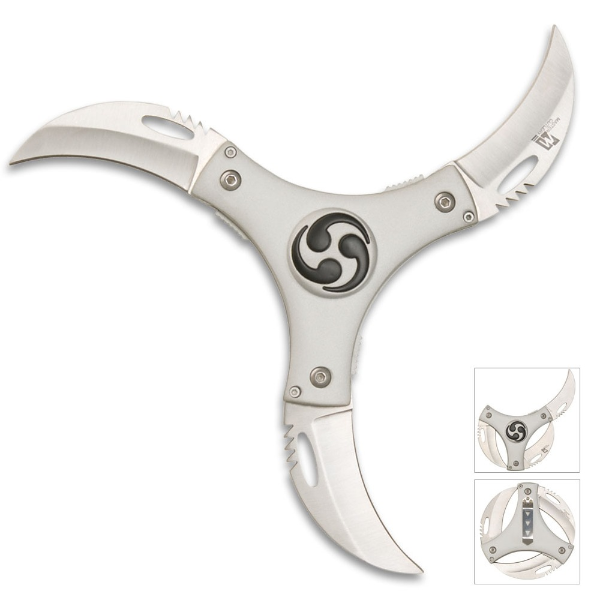 Triple Threat Folder - 3 Blades Sliver