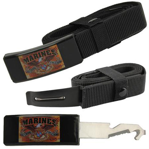 Picture of EdgeWork Us Marines Defending Freedom Belt Cutter Knife Belt