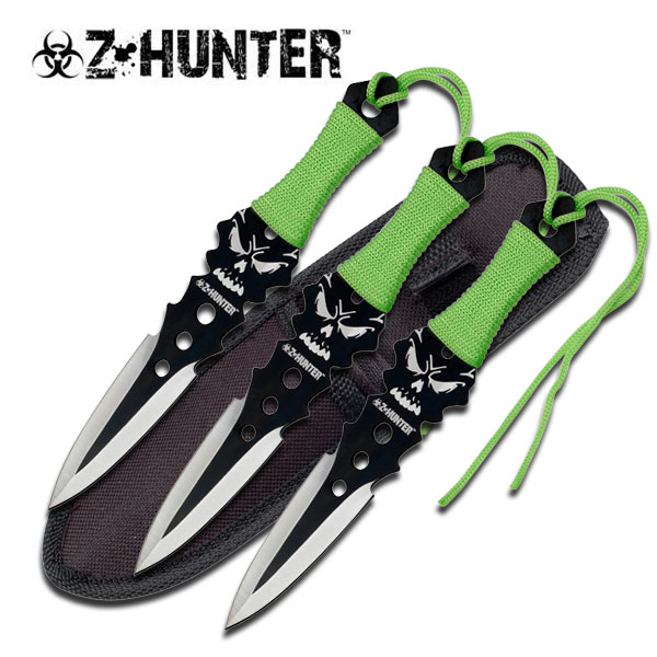 Z Hunter Throwing Knives With Sheath - 3 Piece Set
