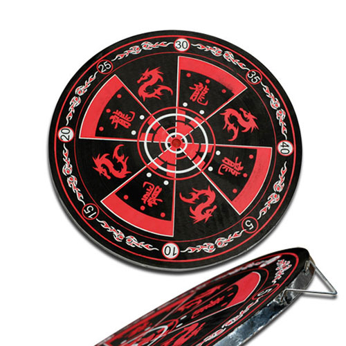 Dragon Throwing Knife Target Dart Board, Red