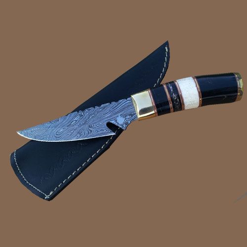 Unique Skinner Knife Handmade With Damascus Steel