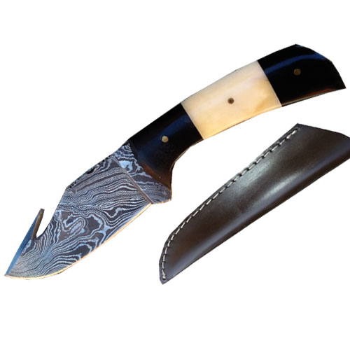 Custom Made Damascus Steel Skinner Knife