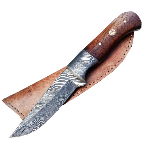 Custom Made Damascus Steel Hunting Knife
