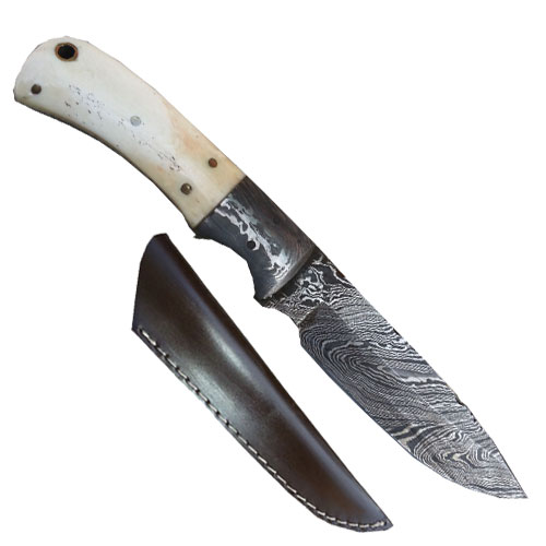 Custom Damascus Steel Hunting Knife