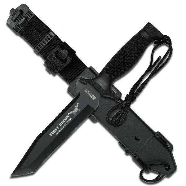 First Recon Mtech Tactical Rescue Knife With Custom Sheath