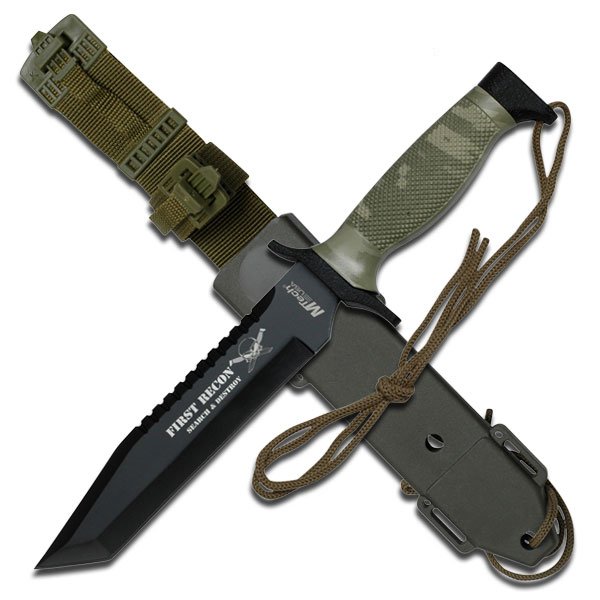 First Recon Mtech Tactical Knife With Custom Sheath