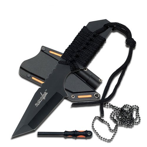 Survivor Fixed Blade Neck Knife With Fire Starter