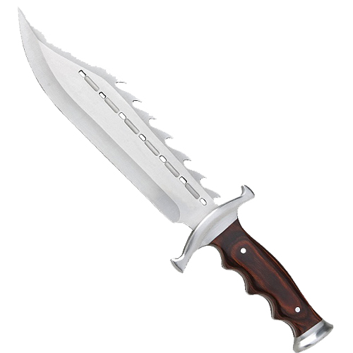 Spiked Full Tang Bowie Knife With Sheath