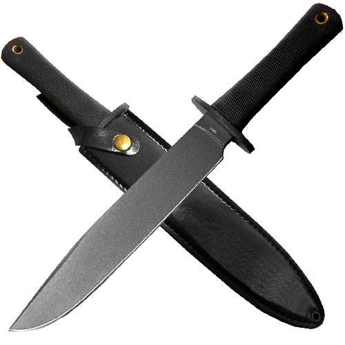 14.5in. Black Bowie Knife - Premium Sharp Blade - Includes Sheath