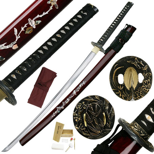 Exclusive Katana Hand Forged, MOP Inlay On