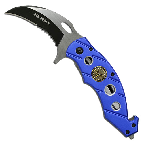 Picture of EdgeWork Air Force Karambit Rescue Folder Spring Assisted