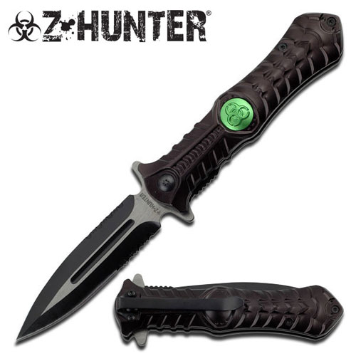 Master Cutlery ZB003BK Z-Hunter Spring Assisted Folding Knife, 4.5-Inch