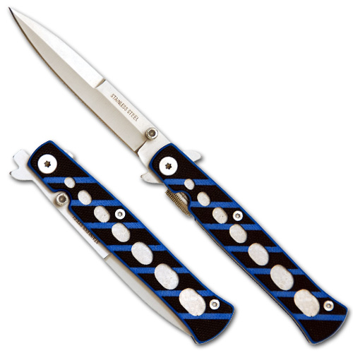 Navy Blue G 10 Folding Knife