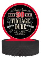 Picture of Creative Converting 261567 Vintage Dude - Centerpiece&#44; Honeycomb&#44; 50th - Case of 6