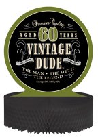 Picture of Creative Converting 261667 Vintage Dude - Centerpiece&#44; Honeycomb&#44; 60th - Case of 6