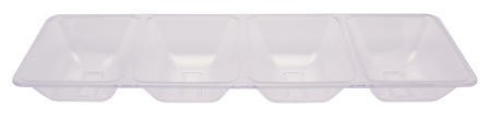 Picture of Form & Function & Function 059018 16 In. Clear Rectangle 4-Compartment Tray - Case of 6