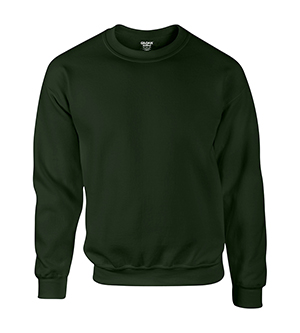 G12000 Dry Blend Adult Crew Neck Sweatshirt- Forest Green- Medium