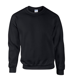 G12000 Dry Blend Adult Crew Neck Sweatshirt- Black- Small
