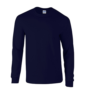 G8400 Dry Blend Adult Long Sleeve Tee- Navy- 2X