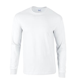 G8400 Dry Blend Adult Long Sleeve Tee- White- 2X