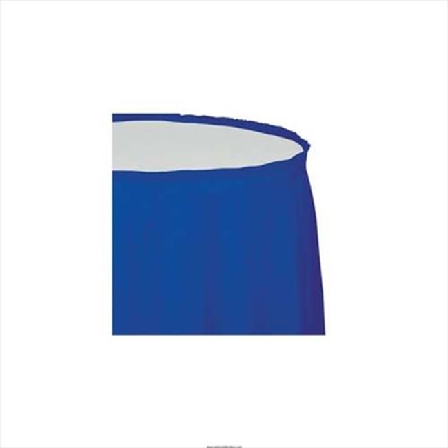 Creative Converting 743147 14 Ft. Cobalt Plastic Tableskirt - Case of 6