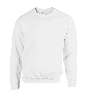 G18000 Heavy Blend Adult Crew Neck Sweatshirt- White - Long