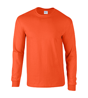G8400 Dry Blend Adult Long Sleeve Tee- Orange - Extra Large