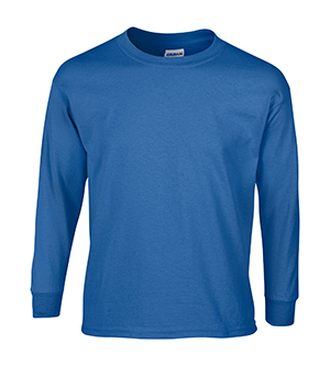 G2400B Ultra Cotton Youth Long Sleeve Tee, Royal - Long