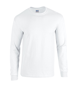 G5400 Heavy Cotton Adult Long Sleeve Tee - White- 2X