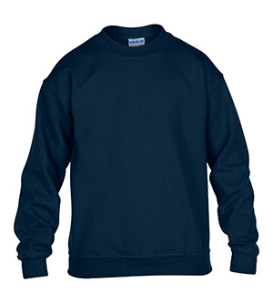 G18000B Heavy Blend Youth Crewneck Sweatshirt - Navy- Medium