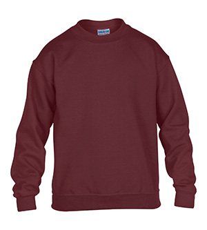 G18000B Heavy Blend Youth Crewneck Sweatshirt - Maroon- Small