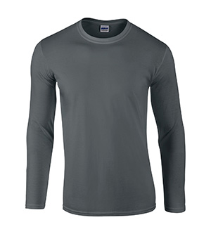 G64400 Softstyle Adult Long Sleeve Tee - 3X, Charcoal